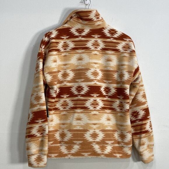 Roxy Half Zip Fleece Sweater Kangaroo Pockets XS Southwestern Print - Picture 8 of 13